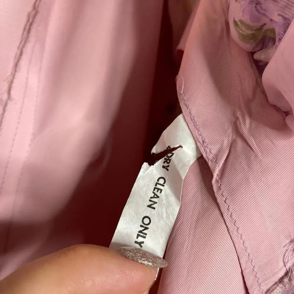 Vintage Purple Ruffled Chiffon Off the Shoulders‎ Prom Gown Small - Picture 9 of 9